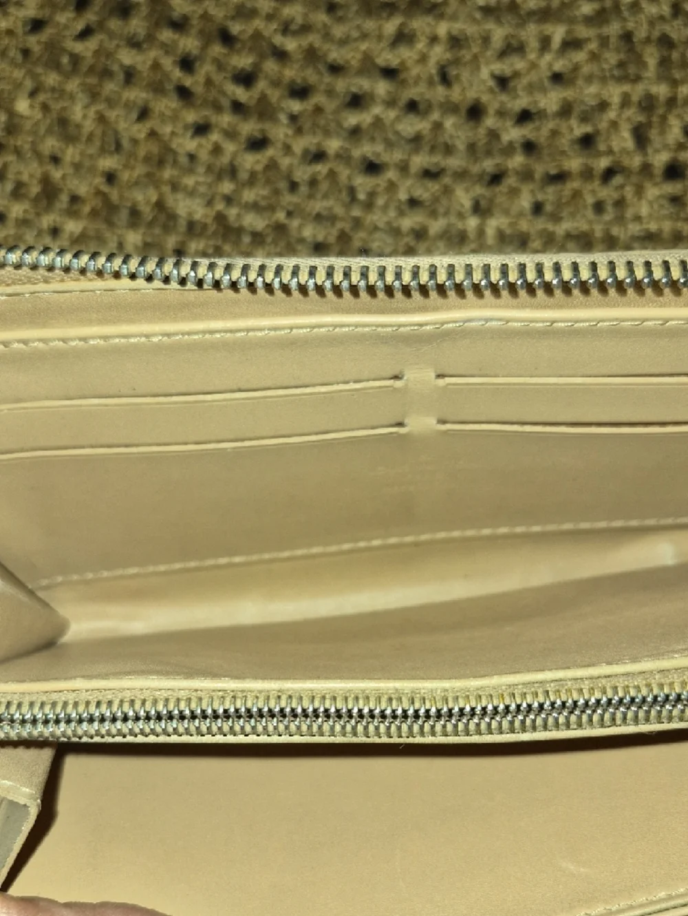 Authentic Vernis Embossed Zip Wallet in Tan - Picture 8 of 10